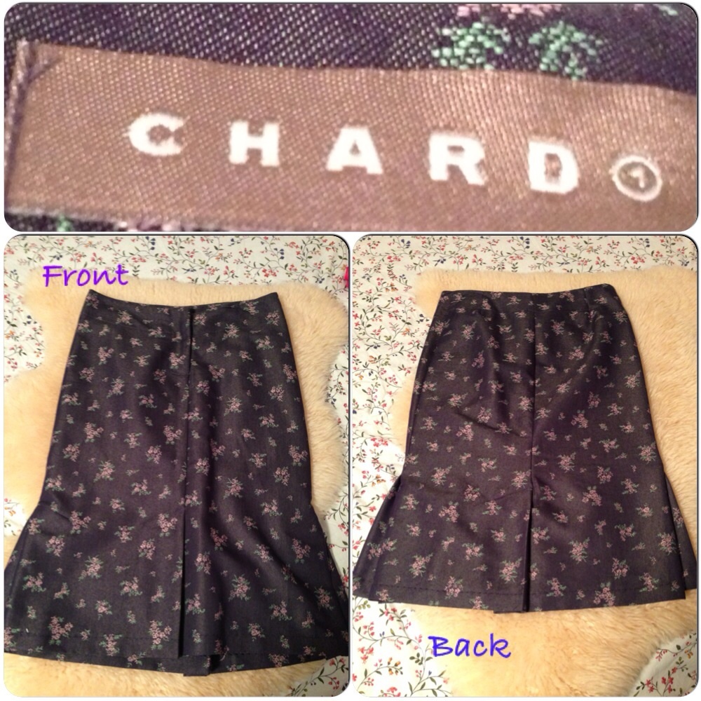 Chard blue needle point pattern skirt.